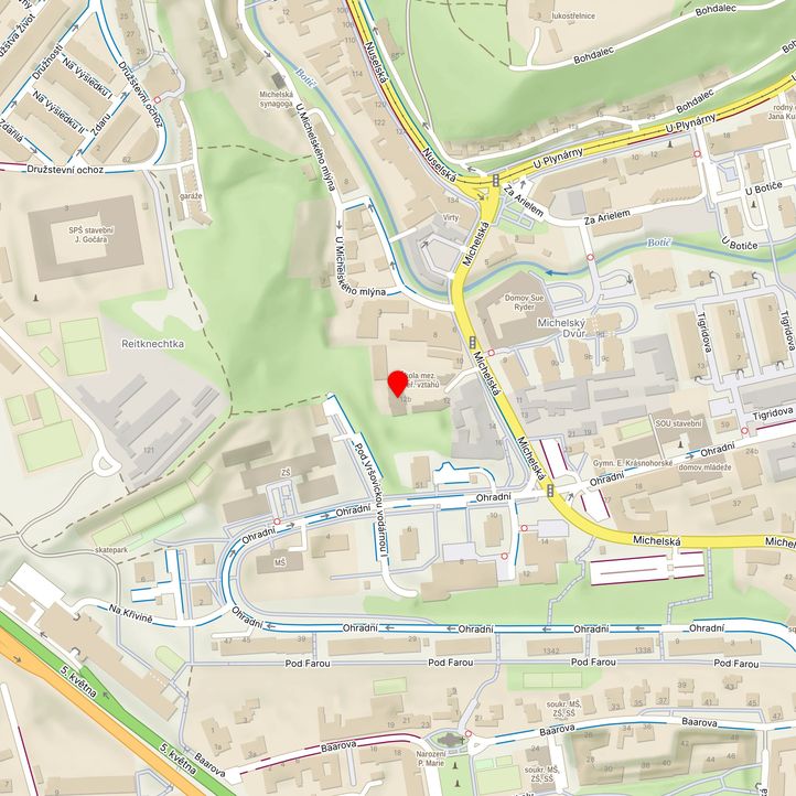 Mapa školy z Mapy.cz