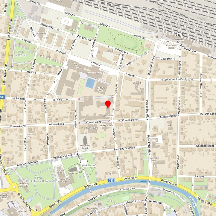 Mapa školy z Mapy.cz