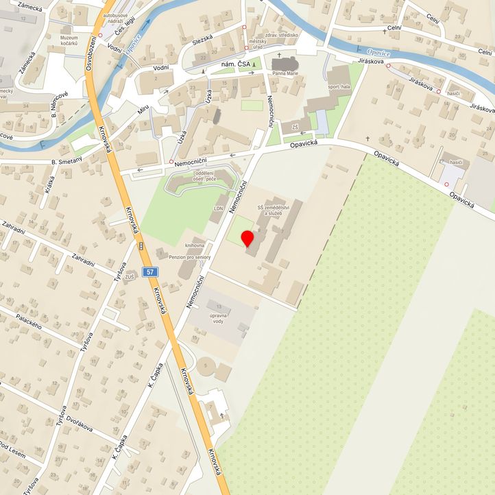 Mapa školy z Mapy.cz