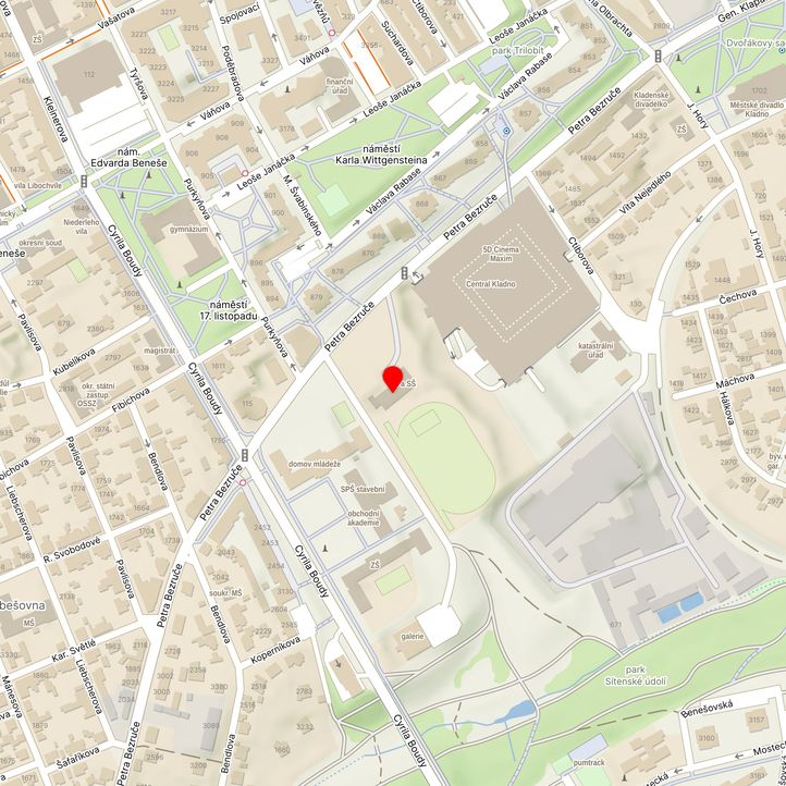 Mapa školy z Mapy.cz