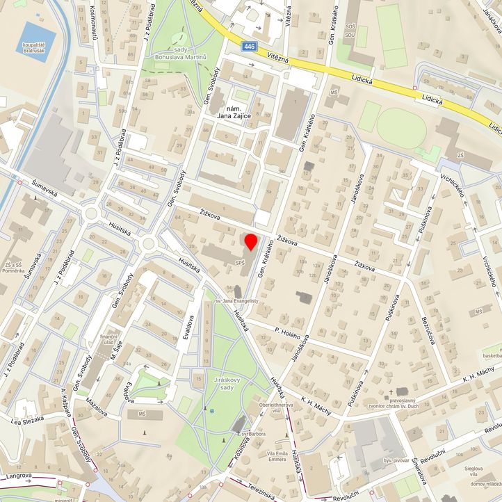 Mapa školy z Mapy.cz