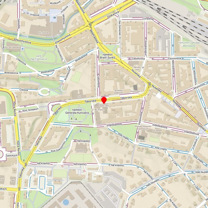 Mapa školy z Mapy.cz