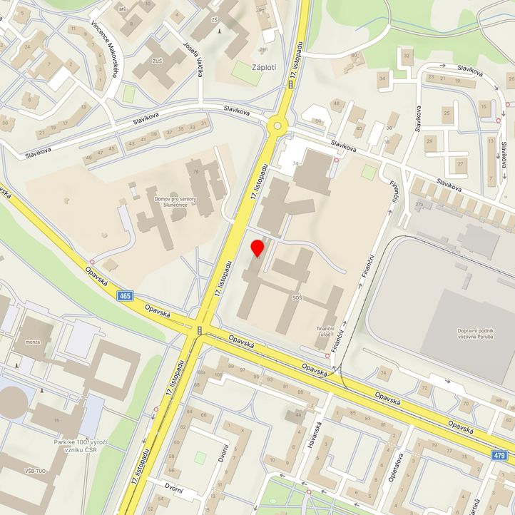 Mapa školy z Mapy.cz