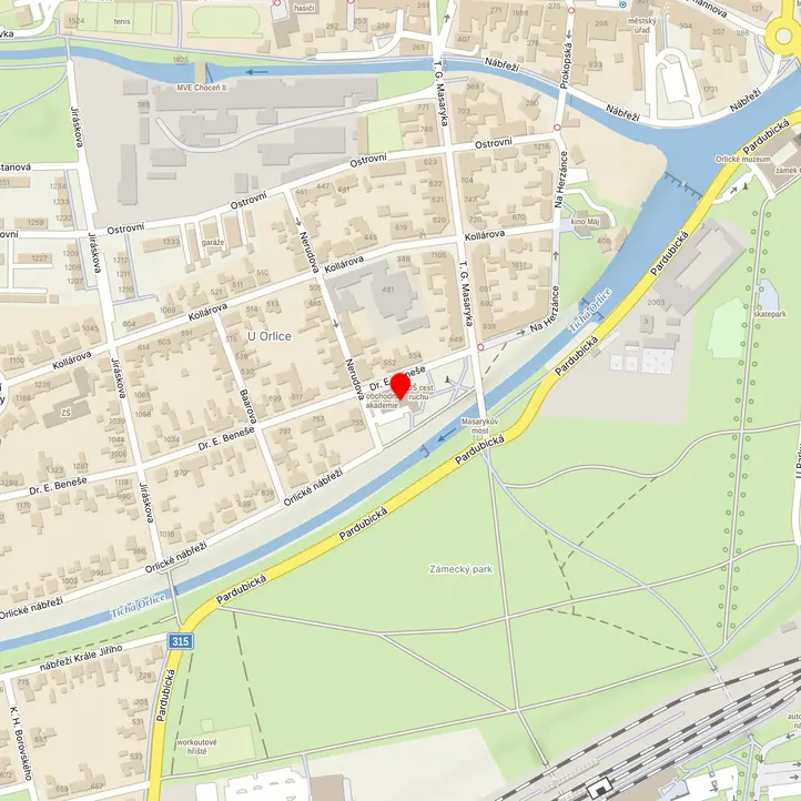 Mapa školy z Mapy.cz
