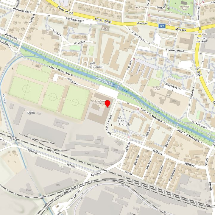 Mapa školy z Mapy.cz