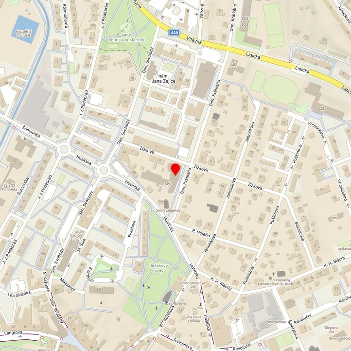 Mapa školy z Mapy.cz