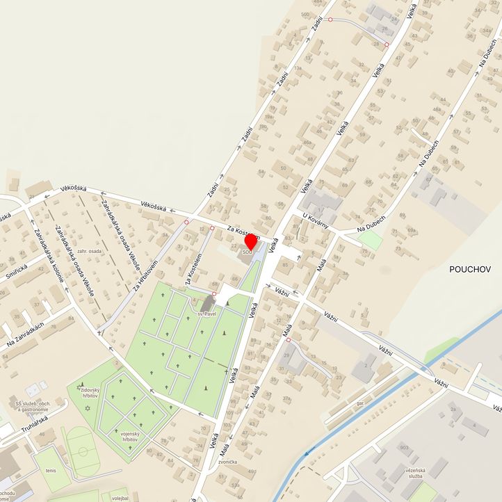 Mapa školy z Mapy.cz