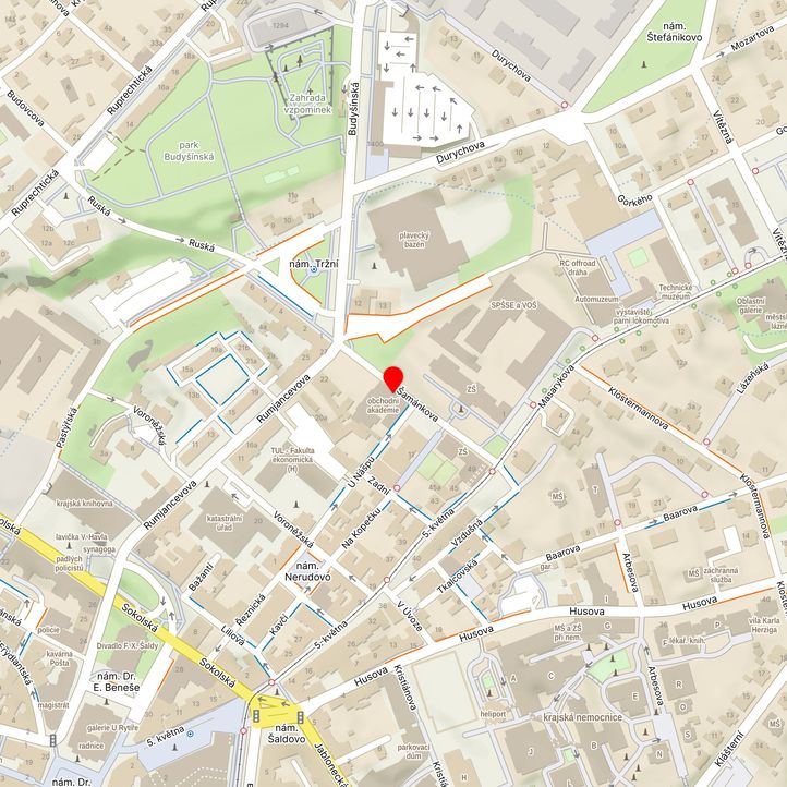 Mapa školy z Mapy.cz