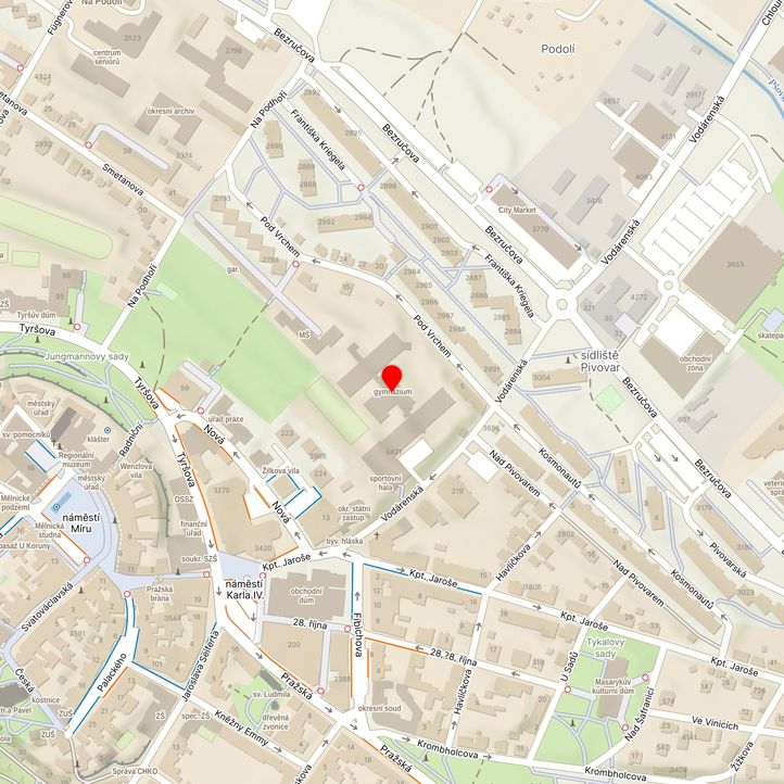 Mapa školy z Mapy.cz