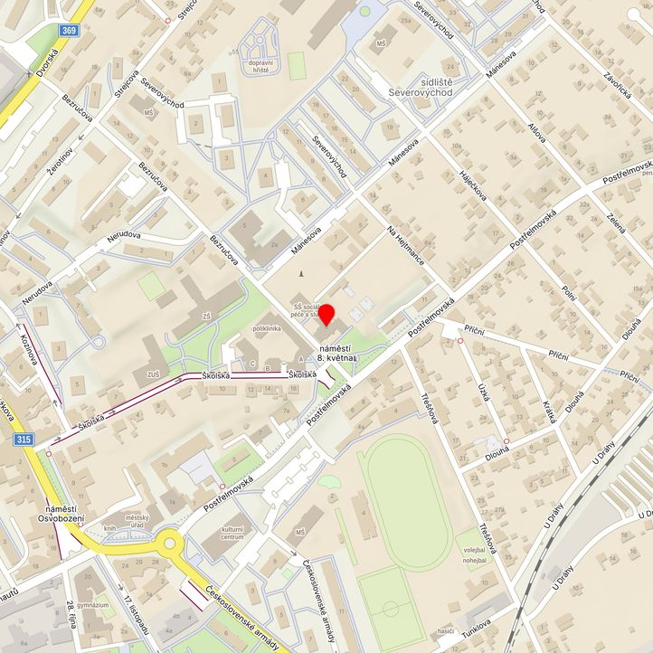 Mapa školy z Mapy.cz