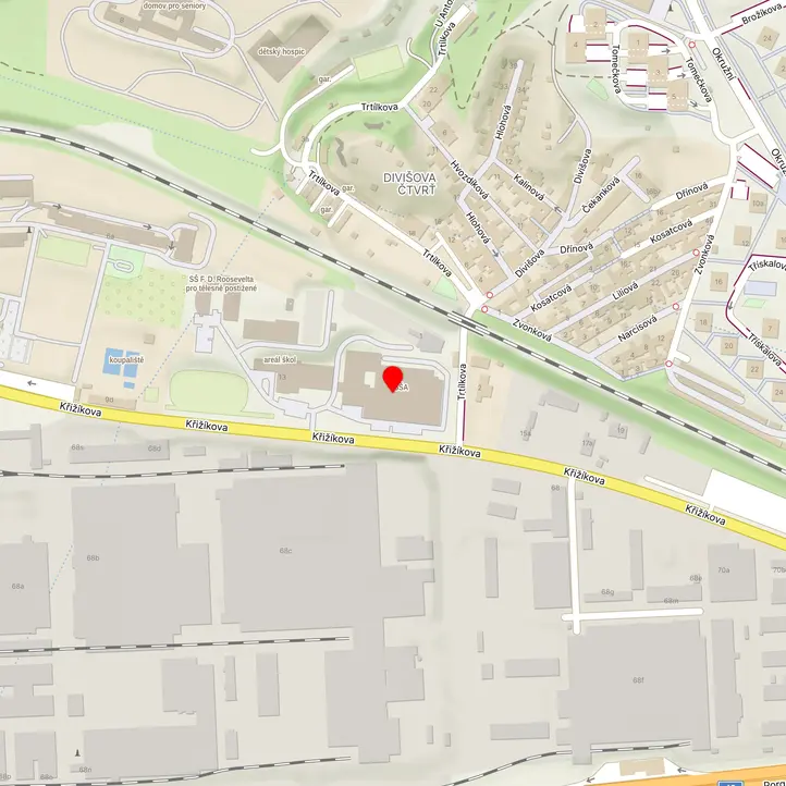 Mapa školy z Mapy.cz