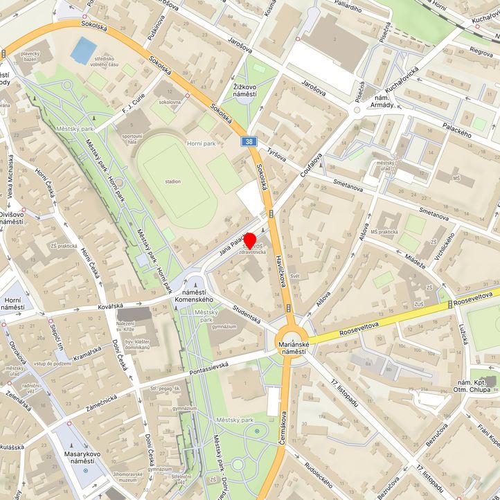 Mapa školy z Mapy.cz