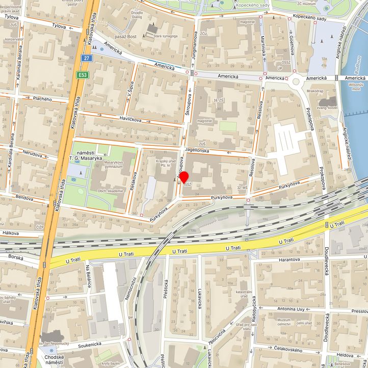 Mapa školy z Mapy.cz