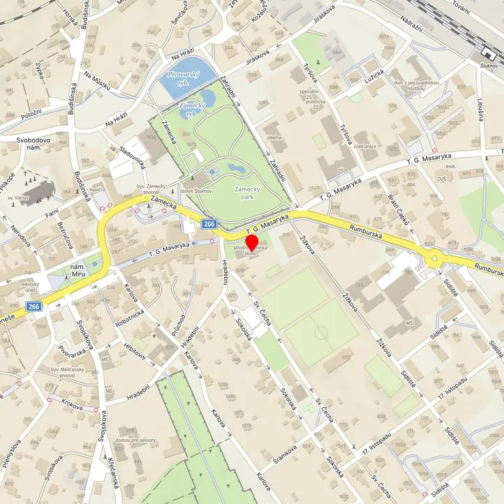 Mapa školy z Mapy.cz