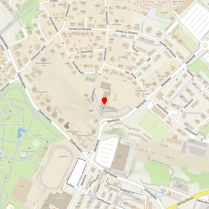 Mapa školy z Mapy.cz