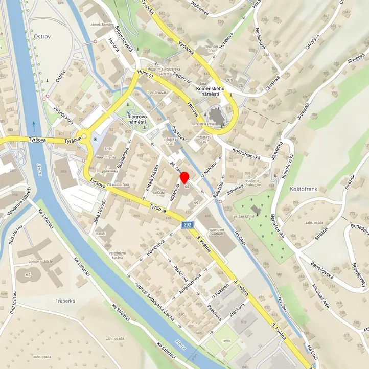 Mapa školy z Mapy.cz