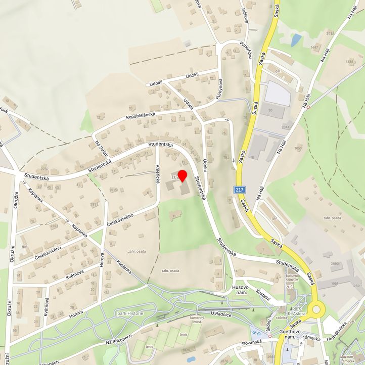 Mapa školy z Mapy.cz