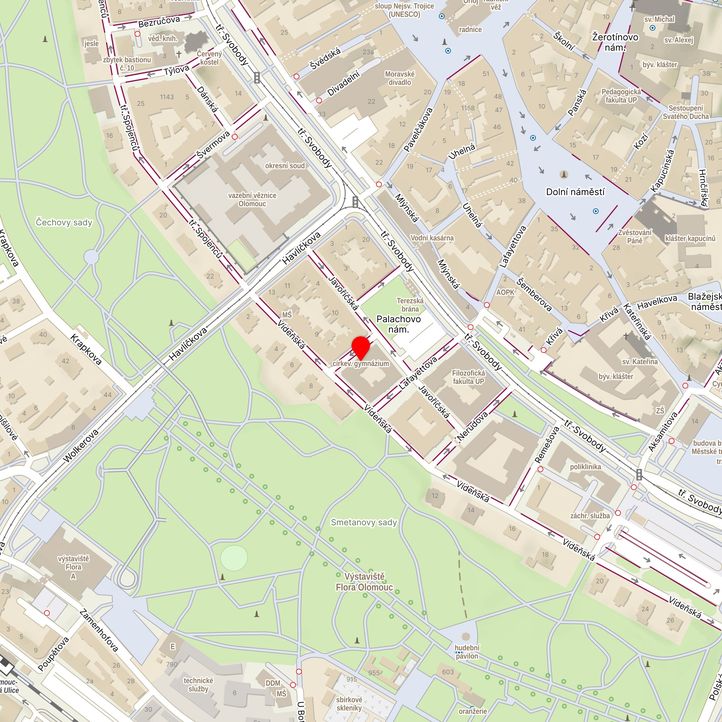 Mapa školy z Mapy.cz