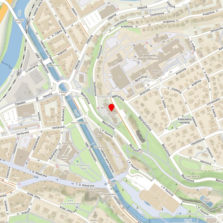 Mapa školy z Mapy.cz