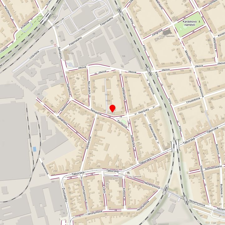 Mapa školy z Mapy.cz