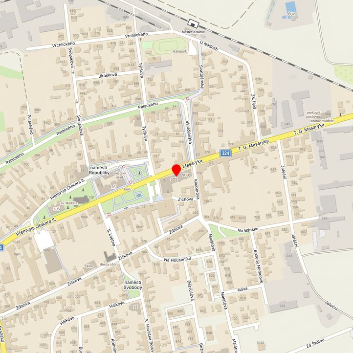 Mapa školy z Mapy.cz