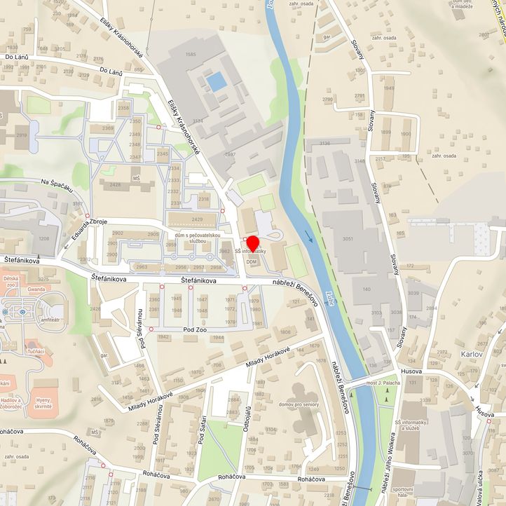 Mapa školy z Mapy.cz