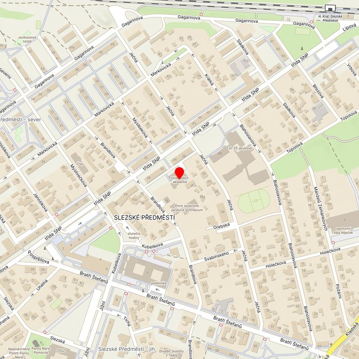 Mapa školy z Mapy.cz