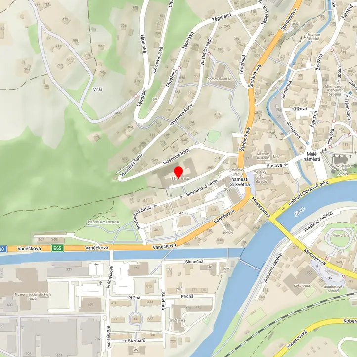 Mapa školy z Mapy.cz