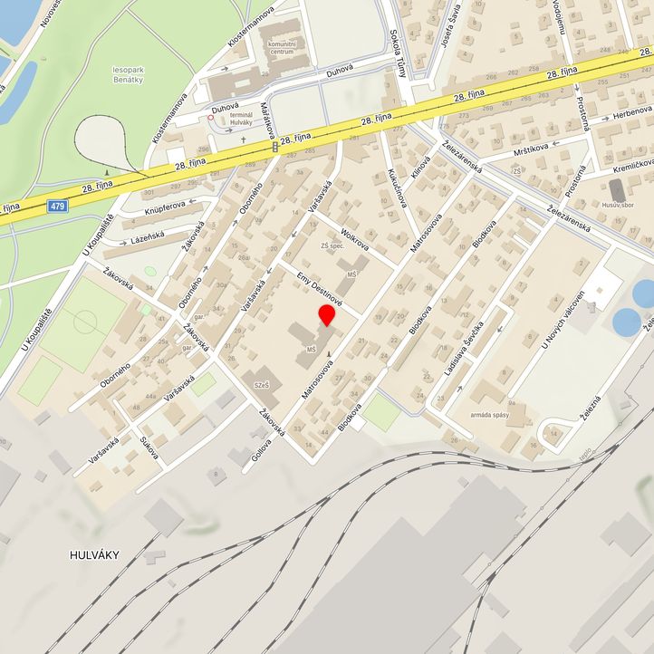 Mapa školy z Mapy.cz