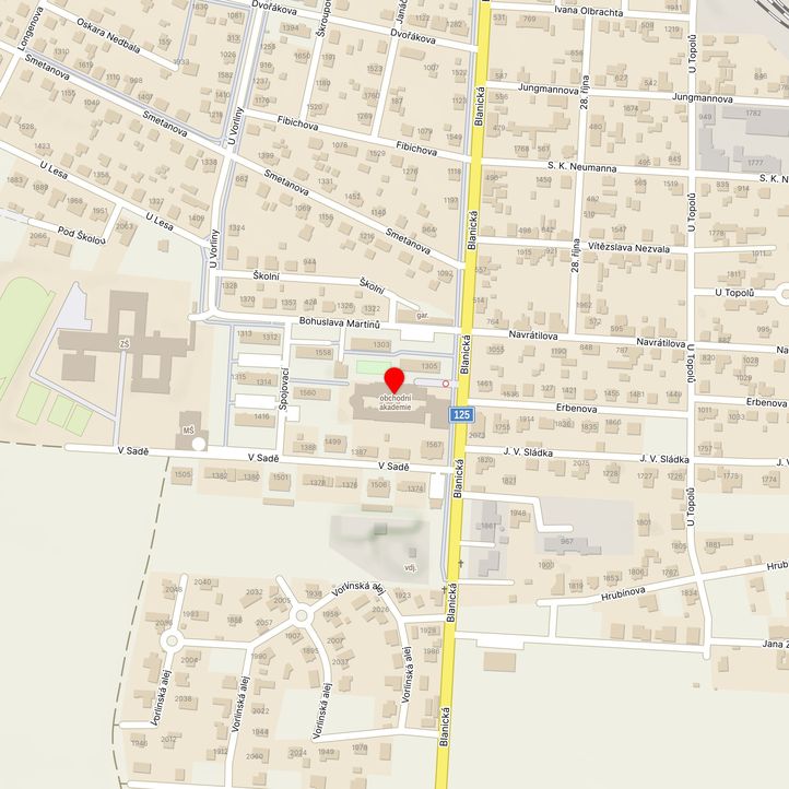 Mapa školy z Mapy.cz