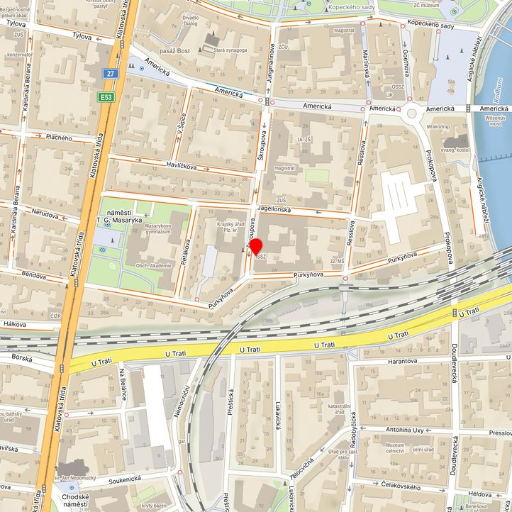 Mapa školy z Mapy.cz