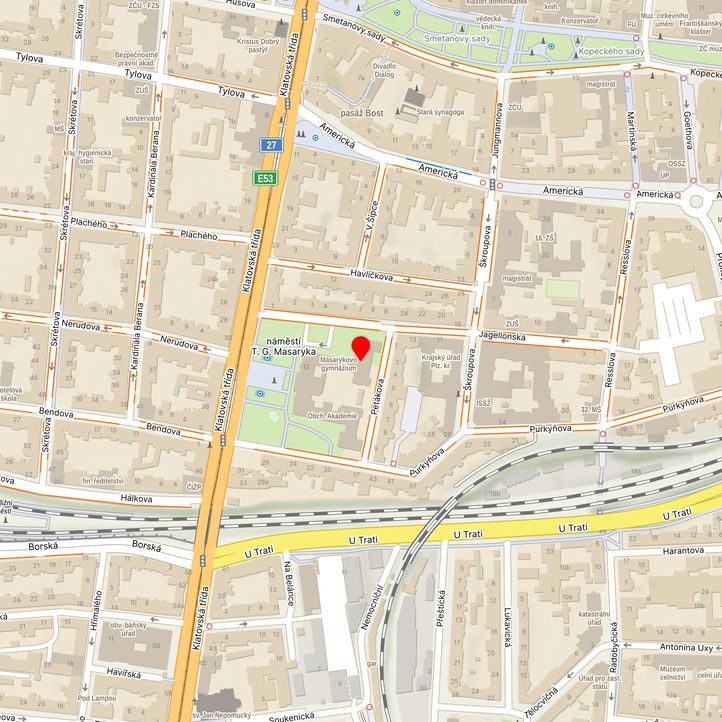 Mapa školy z Mapy.cz