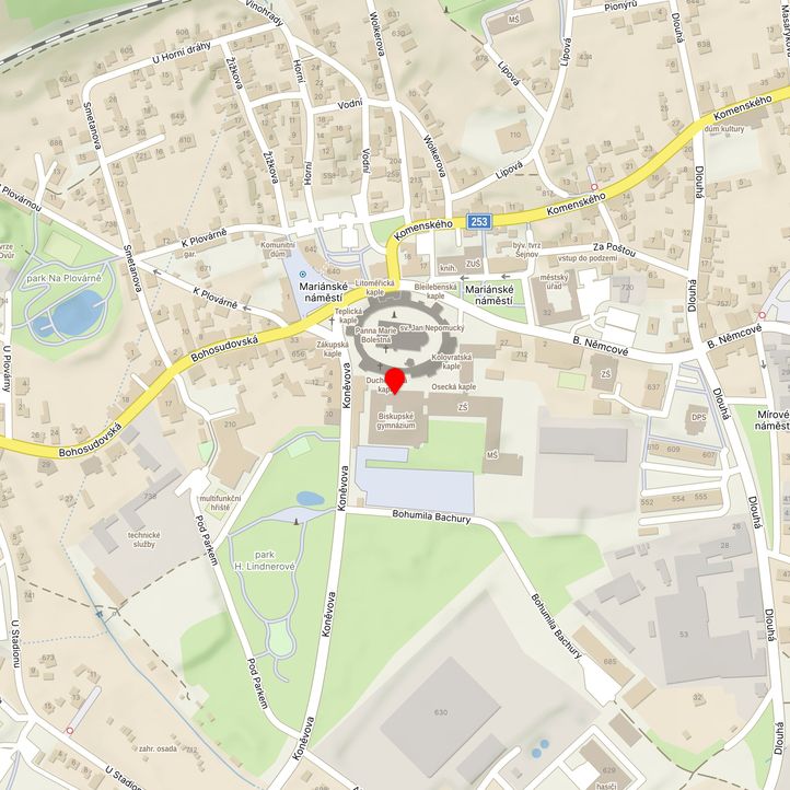 Mapa školy z Mapy.cz