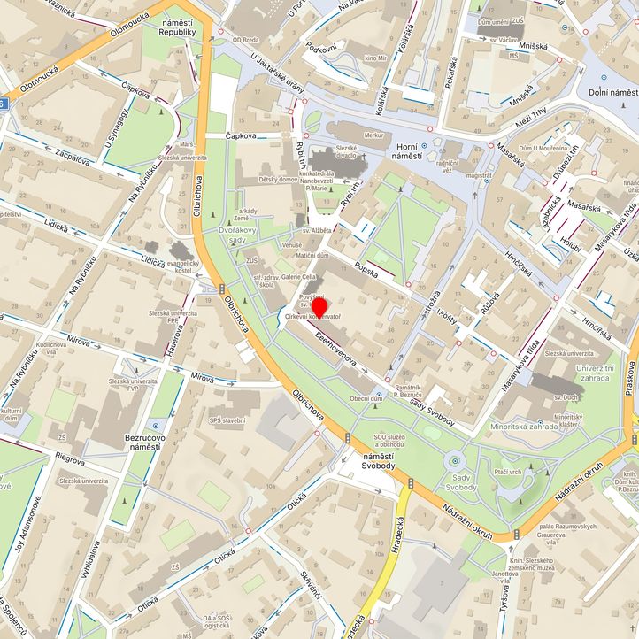 Mapa školy z Mapy.cz