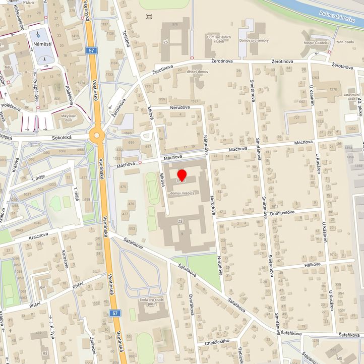 Mapa školy z Mapy.cz