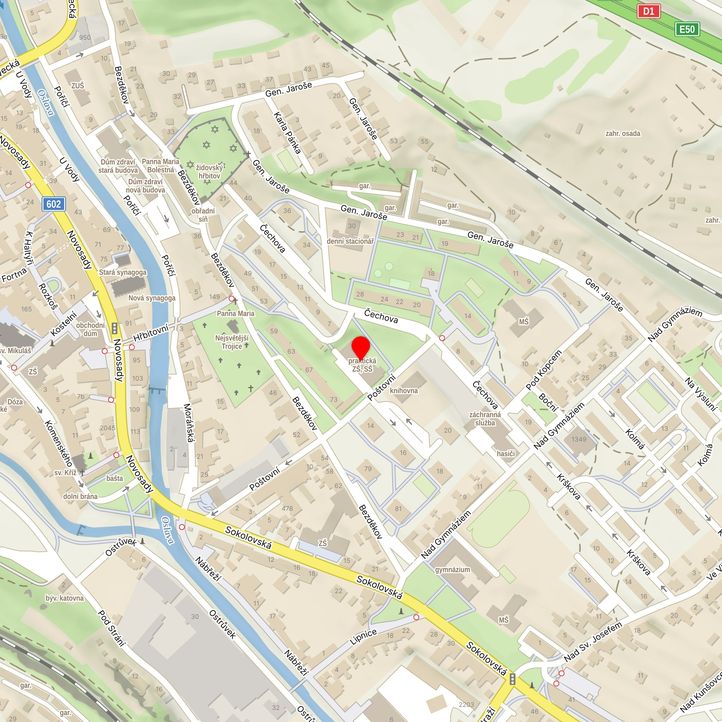 Mapa školy z Mapy.cz