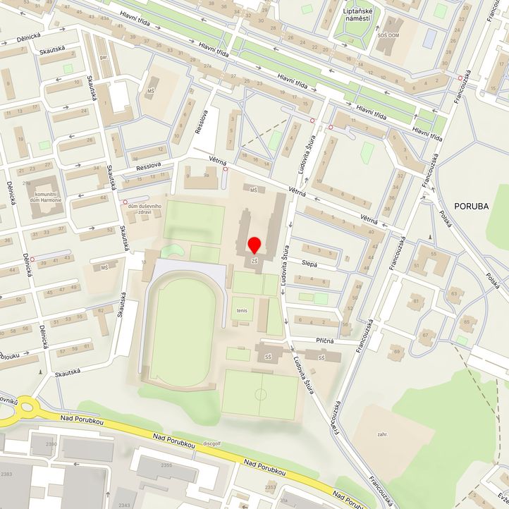 Mapa školy z Mapy.cz