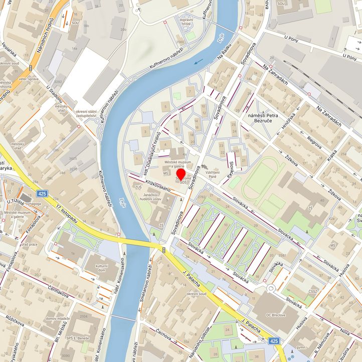 Mapa školy z Mapy.cz