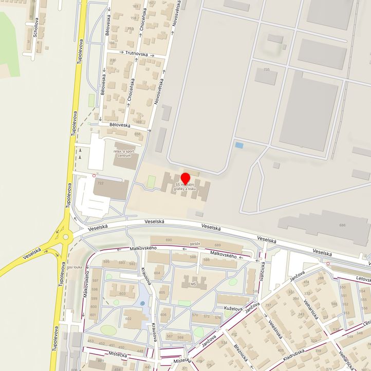 Mapa školy z Mapy.cz