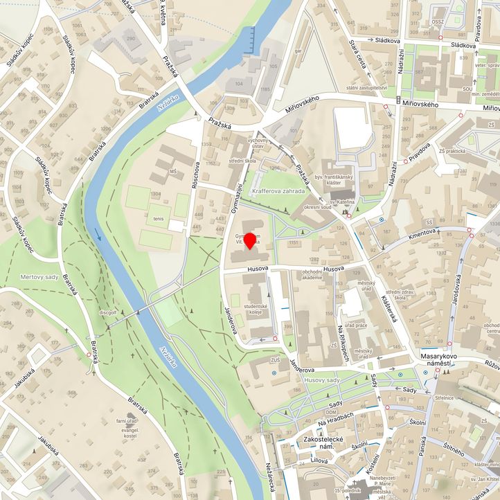 Mapa školy z Mapy.cz