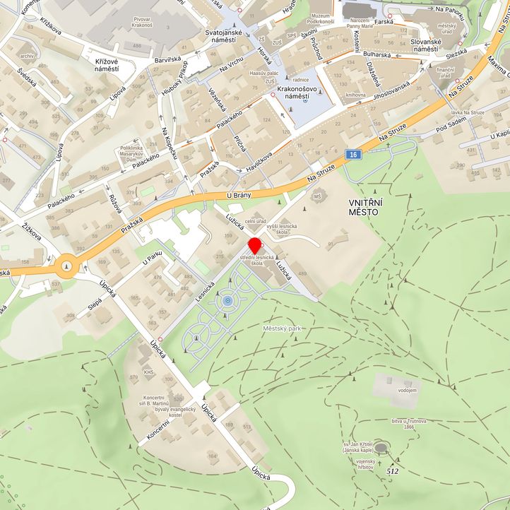 Mapa školy z Mapy.cz