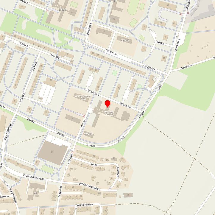 Mapa školy z Mapy.cz