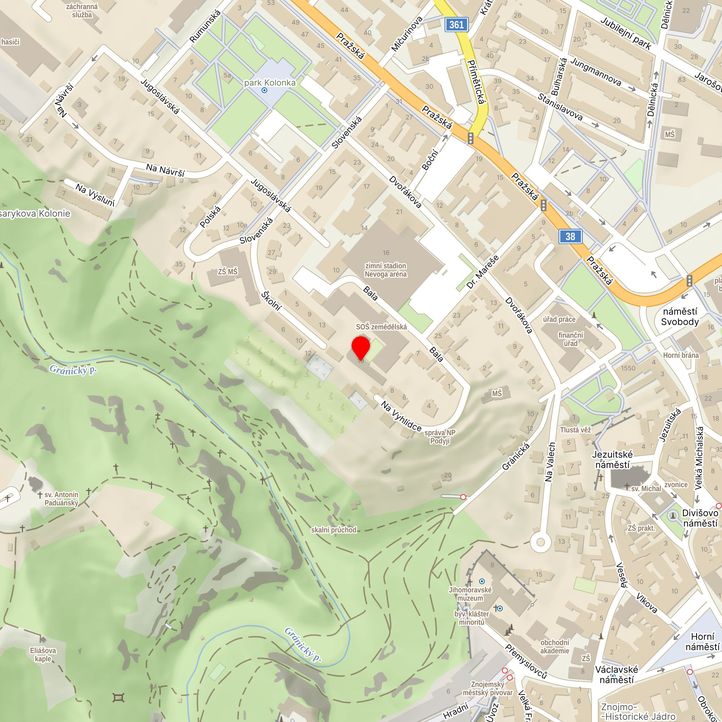 Mapa školy z Mapy.cz