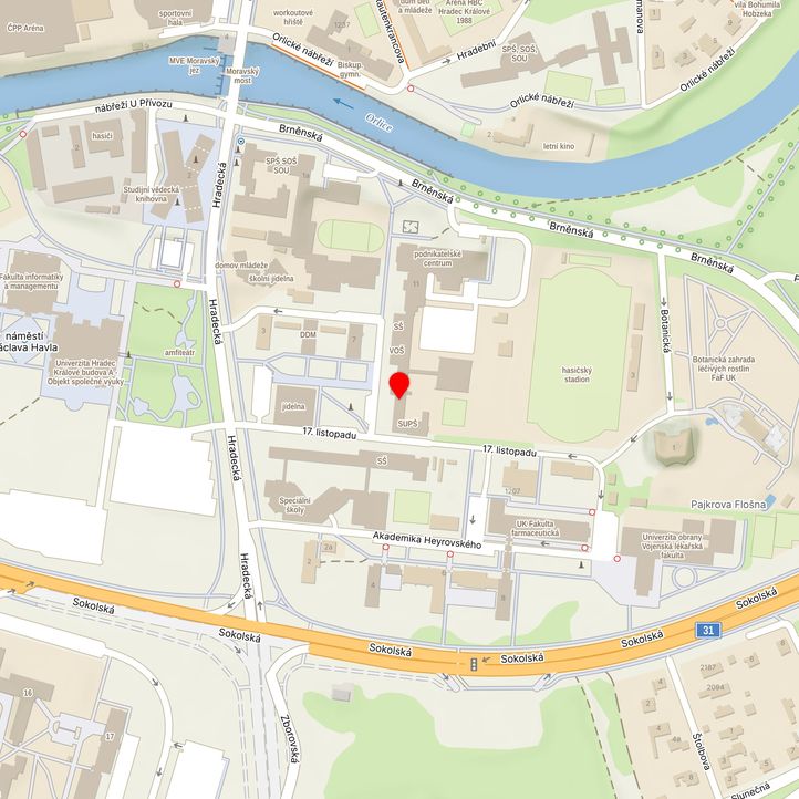 Mapa školy z Mapy.cz