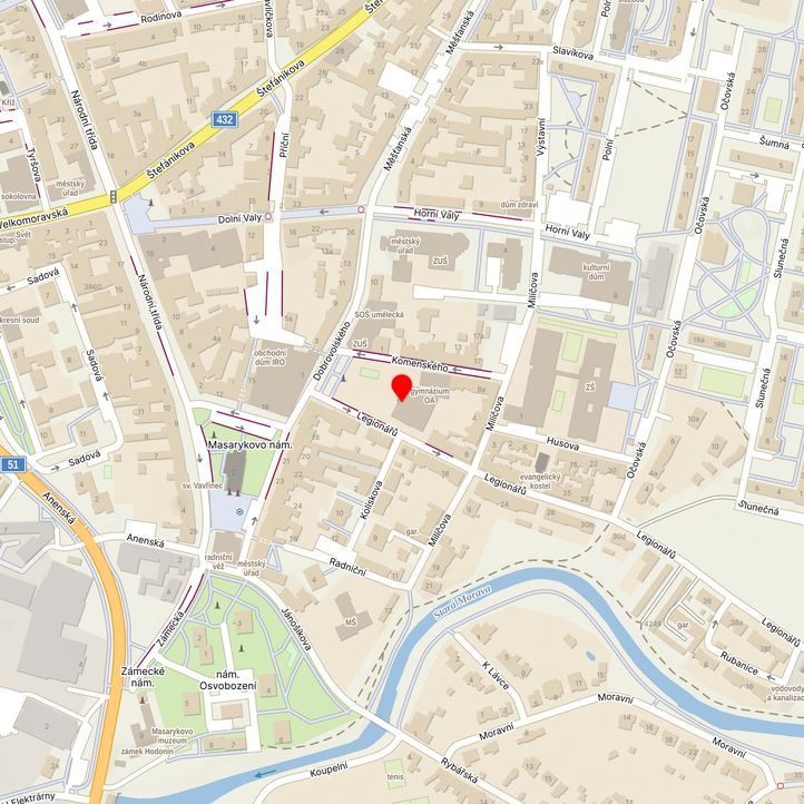 Mapa školy z Mapy.cz