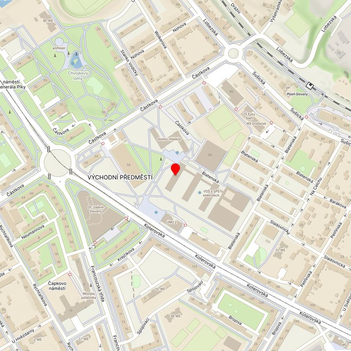 Mapa školy z Mapy.cz