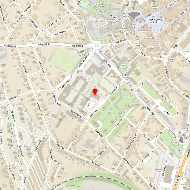 Mapa školy z Mapy.cz