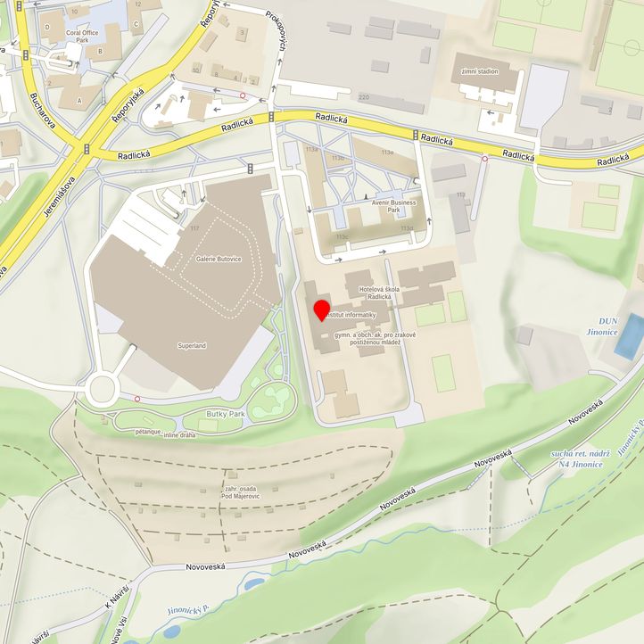 Mapa školy z Mapy.cz