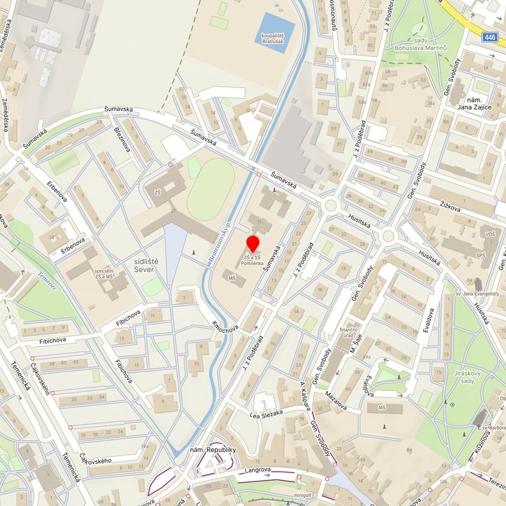 Mapa školy z Mapy.cz