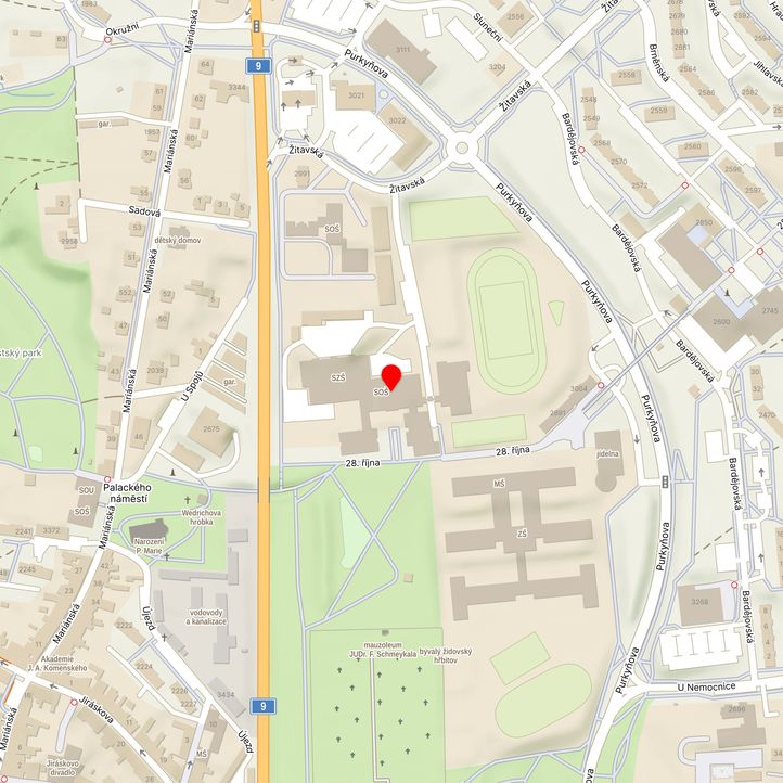Mapa školy z Mapy.cz
